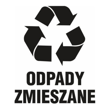 Naklejka na kosz do segregacji śmieci Odpady zmies