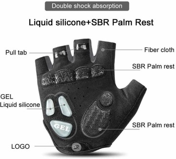ROCKBROS S169BR велосипедные перчатки короткие на липучке M