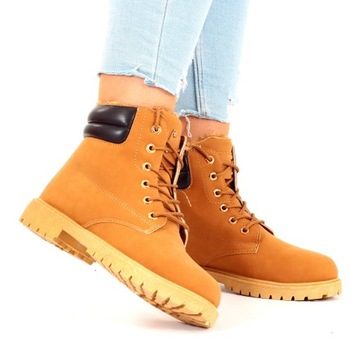 BUTY ZIMOWE DAMSKIE BOTKI TRAPERY OCIEPLANE
