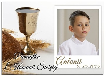 Podziękowania dla gości ze zdjęciem na Komunię FOTO MAGNES Pamiątka M25
