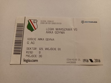 LEGIA WARSZAWA - ARKA GDYNIA 20-08-2016