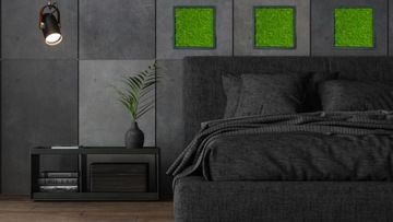 Картина в трех рамах, мох хроботек, 25х25 см, каждая рамка