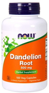 NOW DANDELION ROOT 500 MG 100 VC MNISZEK LEKARSKI