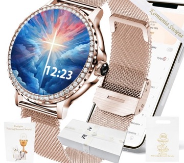 ZEGAREK KOMUNIA DLA DZIEWCZYNKI SMARTWATCH PL EKG PULS SMS SMART WATCH