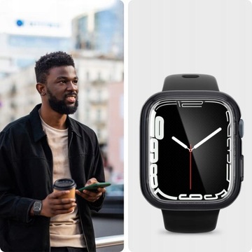 Чехол для Apple Watch 9/8/7 45мм, Spigen Ultra Hybrid, защита экрана