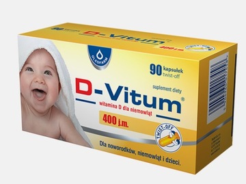 D-Vitum 400 witamina D dla noworodków 90 kaps twis