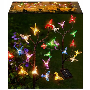 2SZT GIRLANDA LAMPA OGRODOWA SOLARNA KOLIBER LAMPKA