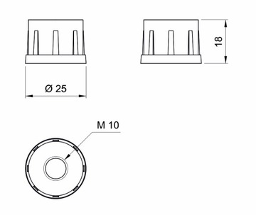 МЕТАЛЛИЧЕСКАЯ ПРОБКА Р-12М С РЕЗЬБОЙ ДЛЯ ТРУБ FI 25 ММ