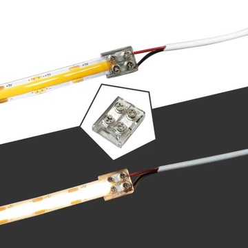 Быстрый разъем для светодиодной ленты COB, двухсторонний винт длиной 10 мм.