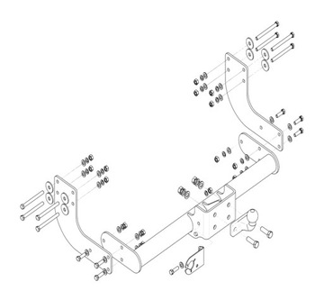 NOVÝ ZAŘÍZENÍ(HÁK) TÁŽNÝ DO VOLKSWAGEN VW CRAFTER 2017- 250804 HÁČEK 3500 KG