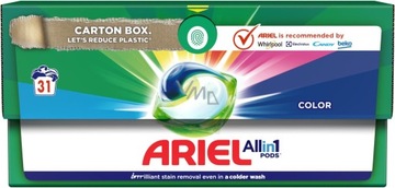 Ariel do koloru All-in-1 PODS Kapsułki z płynem do prania Kolor, 31prań