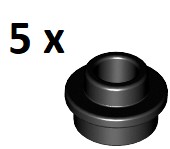 LEGO Black 1x1 Open Groszek 85861 5 szt