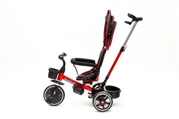 Поворотный трехколесный велосипед 2в1, красная коляска