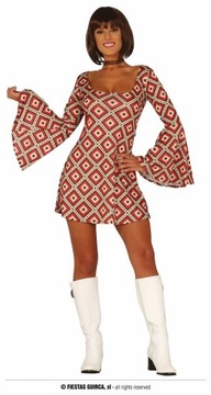 STRÓJ SUKIENKA ABBA DISCO LATA 70 ROZM. M 38/40