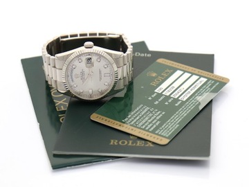 ROLEX DAY-DATE ZŁOTO DIAMENTY KOMPLET REF. 118239