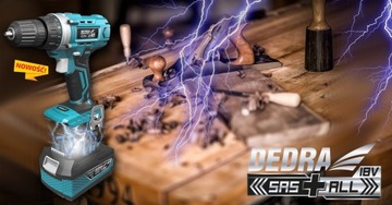 Дрель и отвертка Li-Ion 18 В 2X 2 Ач - DEDRA SAS+