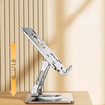 СТАБИЛЬНАЯ АЛЮМИНИЕВАЯ ПОДСТАВКА ДЛЯ МОБИЛЬНОГО ТЕЛЕФОНА, ВРАЩАЮЩАЯСЯ НА 360° ОСНОВАНИЕ