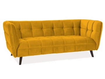 Sofa CASTELLO 3 VELVET curry aksamit SIGNAL