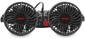 Автомобильный вентилятор 12 В Вентилятор для автомобильного подголовника 2 USB-зарядное устройство