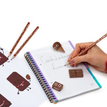 KIDEA АРОМАТИЧЕСКИЕ Ластики и Карандаши HB ШОКОЛАДНОЕ ПЕЧЕНЬЕ