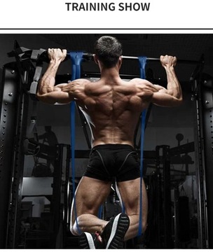 РЕЗИНОВАЯ ЛЕНТА ДЛЯ УПРАЖНЕНИЙ С СОПРОТИВЛЕНИЕМ, ПОДТЯЖЕНИЯ 7-16 КГ