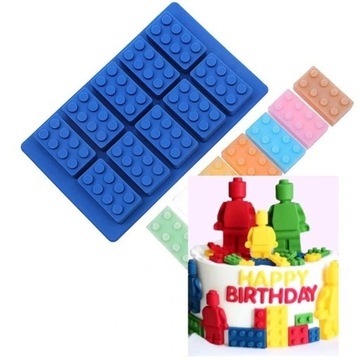 FOREMKA FORMA SILIKONOWA CZEKOLADKI PRALINKI ŻELKI DO TORTU KLOCKI LEGO