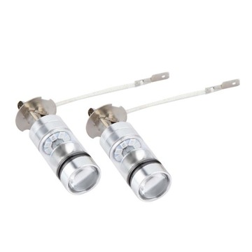 2x H3 6000K Blue 100W LED Headlight Bulbs Kit Fog