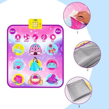 Электронная музыка Dance Pad Education Коврик для фортепиано 105x86 см
