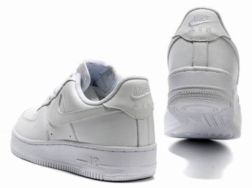 Buty Sportowe Męskie NIKE AIR FORCE 1 LOW '07 All White Całe Białe r 43