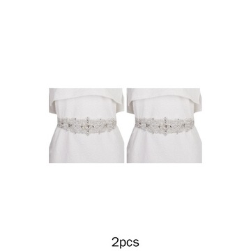 2 x pas biodrowy z szarfą Rhinestone Suknia Sash