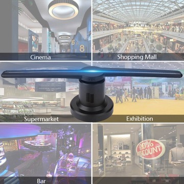 3D голографический дисплей светодиодный вентилятор выставочный проектор голограмма реклама ди