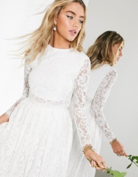 БЕЛОЕ КРУЖЕВНОЕ ПЛАТЬЕ ASO EDITION (36)