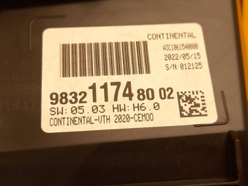 OPEL ASTRA L VI 6 DISPLEJ HEAD UP 983211748002 21R.-