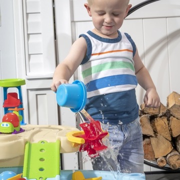 WODNY STÓŁ WODNA AKCESORIAMI PLAC BUDOWY DWUPOZIOMOWY WODNĄ STOLIKI STEP2