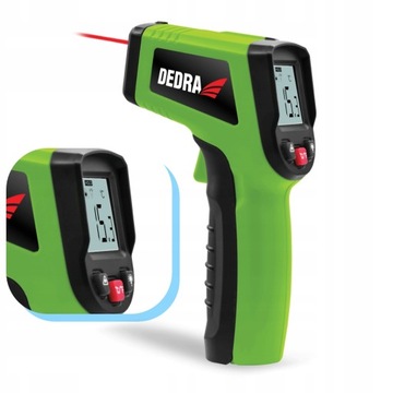 PIROMETR TERMOMETR LASEROWY LCD 2XAAA DEDRA MC0951