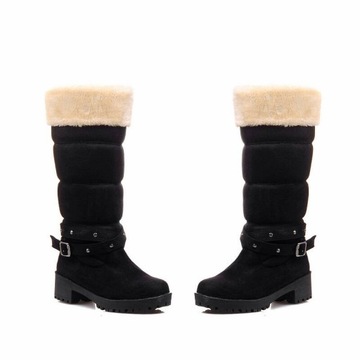 DAMSKIE ZIMOWE CIEPŁE BUTY OUTDOOROWE DUŻE WYSOKIE BUTY ŚNIEŻNE ROZ 35-43