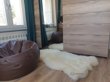 Натуральная белая овчина - Англичанка - XXL