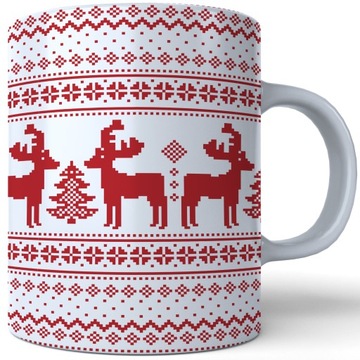 ŚWIĄTECZNY KUBEK 330ml PREZENT ŚWIĘTA POD CHOINKĘ