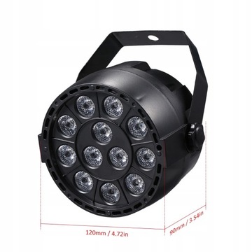 SWIATLO SCENY DMX512 12 LED 8 KANAŁÓW RGBW 30W