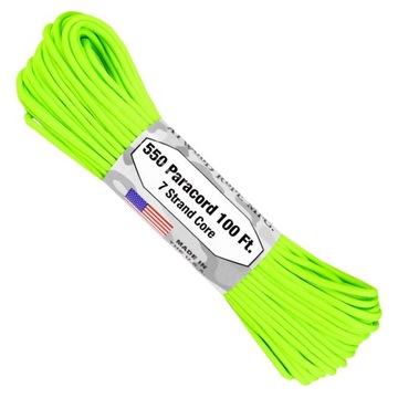 linka, paracord 550 Atwood Rope - neon green