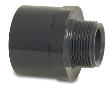 Nypel przejściowy PVC-U 50/63 mm x 1 1/2