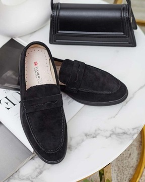 CZARNE MOKASYNY DAMSKIE RIMETT 39