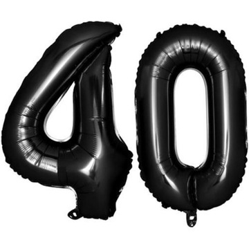 Balon foliowy cyfry 40 urodzinowy czterdziestka DUŻY dekoracje HEL 100cm