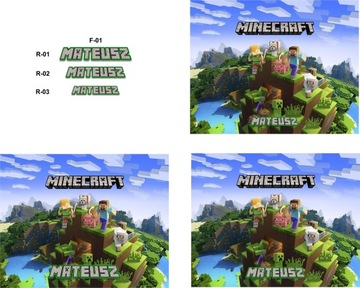 Пазл MINECRAFT + Имя ребенка 252 EL - Коробка