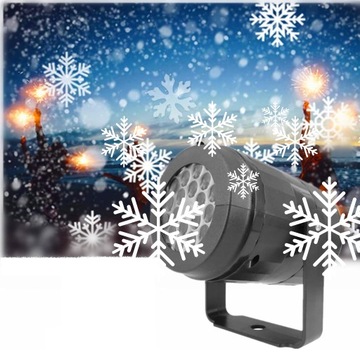 PROJEKTOR ŚWIĄTECZNY LED ŚNIEG LASEROWY RZUTNIK REFLEKTOR MIKOŁAJ RENIFER