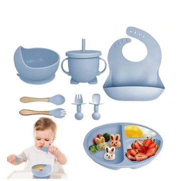 НАБОР СИЛИКОНОВОЙ ПОСУДКИ ДЛЯ МЛАДЕНЦЕВ ДЛЯ КОРМЛЕНИЯ, БЕЗОПАСНЫЙ БЕЗ BPA