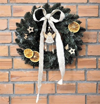 ЭКО РОЖДЕСТВЕНСКИЙ ВЕНОК, РОЖДЕСТВЕНСКОЕ украшение на ДВЕРЬ