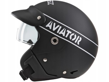 KASK MOTOCYKLOWY OTWARTY JET NA MOTOR SKUTER MAT Z BLENDĄ HOMOLOGACJA ST