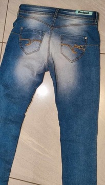 DESIGUAL the WOW 2nd SKIN PIT jeansy SPODNIE RURKI DOPASOWANE r. 26 /34