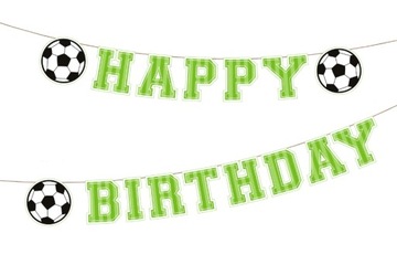 Girlanda urodzinowa HAPPY BIRTHDAY football piłka